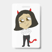 Badge fille diable chibi (Arrière)