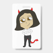 Badge fille diable chibi (Avant)