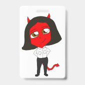 Badge fille diablotin chibi (Arrière)