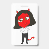 Badge fille diablotin chibi (Avant)