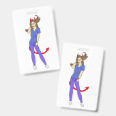Badge fille diabolique (Avant & arrière)