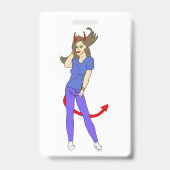 Badge fille diabolique (Arrière)