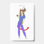 Badge fille diabolique (Avant)