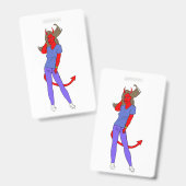 Badge fille diabolique (Avant & arrière)