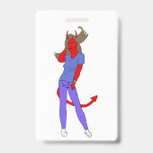 Badge fille diabolique (Arrière)