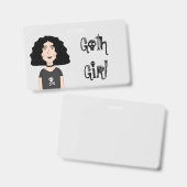 Badge Fille gothique (Avant & arrière)