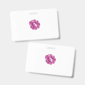 Badge Fille, Pale Megenta, Santé Royale (Avant & arrière)