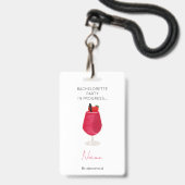 Badge Filles de la fête de Bachelorette Week-end Demoise (Avant avec lanière)