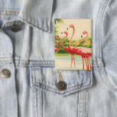 Badge Flamants Rétro (Insitu)