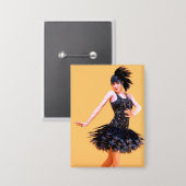Badge Flapper Dancing Vintage (Recto/Verso)
