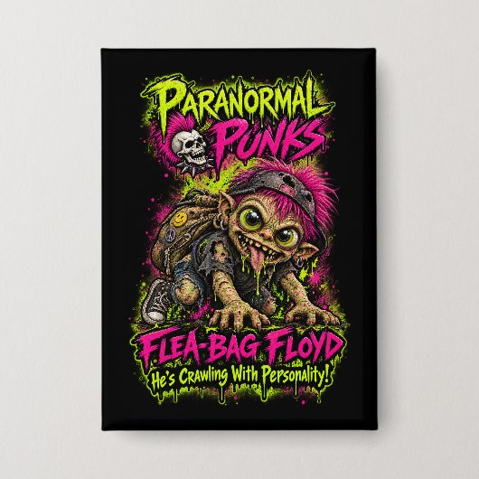 Badge Flea-Bag Floyd – Punks Paranormaux (Recto)