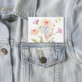 Badge fleur aquarelle modifiable (Insitu)