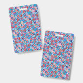 Badge Fleur Bleue Fanée (Avant & arrière)