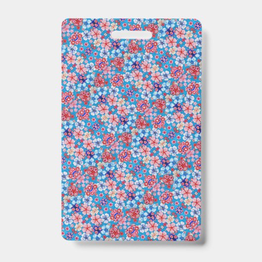 Badge Fleur Bleue Fanée (Avant)