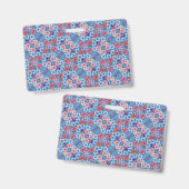 Badge Fleur bleue tombée (Avant & arrière)