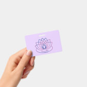 Badge Fleur de lotus rose et violet (Manuel / portable)