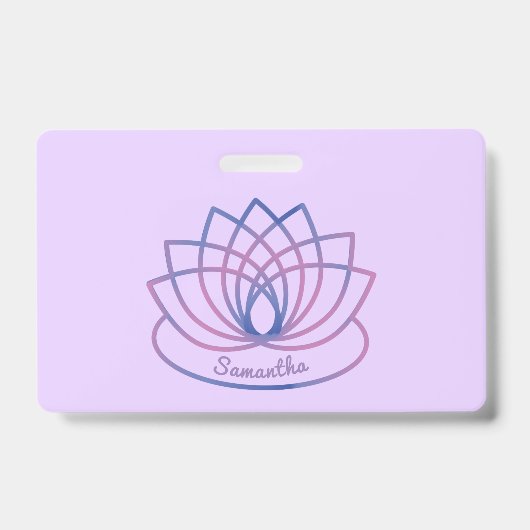 Badge Fleur de lotus rose et violet (Avant)
