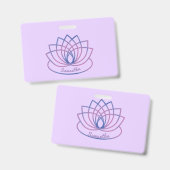 Badge Fleur de lotus rose et violet (Avant & arrière)