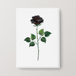 Badge Fleur de rose noire