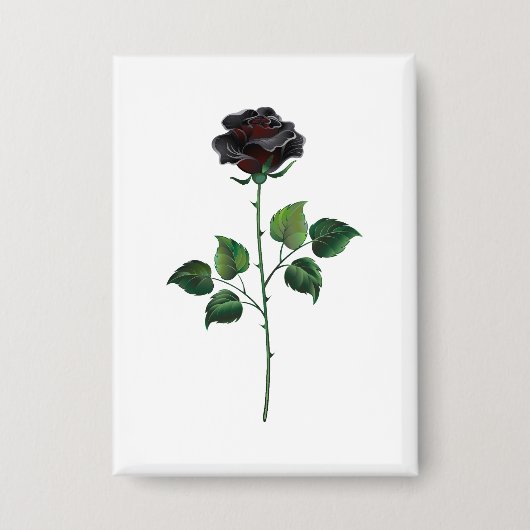 Badge Fleur de rose noire (Recto)