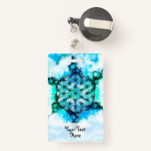 Badge Fleur De Vie - Façons Colorées 3 (Back with Retractable)