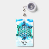 Badge Fleur de Vie - Voies Colorées 3 (Avant avec rétractable)