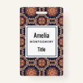 Badge Fleur fantaisie et Motif Star (Dos)