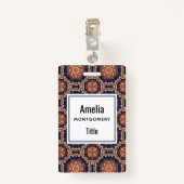 Badge Fleur fantaisie et Motif Star (Dos avec clip)