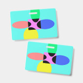 Badge Fleur futuriste (Avant & arrière)
