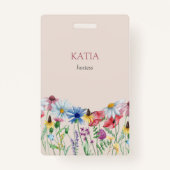 Badge Fleur sauvage Charme Pays Nom Floral (Devant)