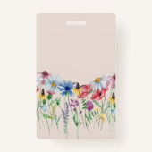 Badge Fleur sauvage Charme Pays Nom Floral (Dos)