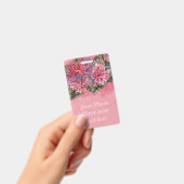 Badge Fleurs de dahlias aquarelle rose (Manuel / portable)