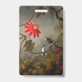 Badge Fleurs de passion avec tête de colibris (Arrière)