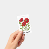 Badge Fleurs de pavot en fleurs joyeuses d'été (Manuel / portable)