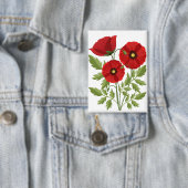 Badge Fleurs d'été joyeuses floraison de pavot (Insitu)