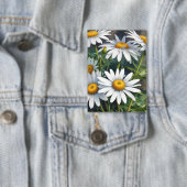 Badge Fleurs et marguerites Elégante aquarelle (Insitu)