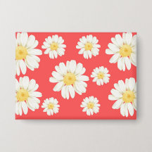 Fleurs jaunes et blanches Rectangle, 8,9 cm x 6,4
