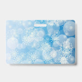 Badge Flocons de Noël bleus     (Arrière)