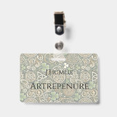 Badge Floraison Celtique (Avant avec clip)