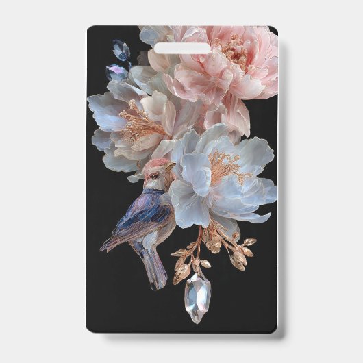 Badge Floral Colibri (Avant)