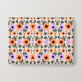 Badge Floral-patterned envelope with vibrant orange  (Recto)