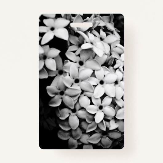 Badge floraux noir et blanc (Devant)