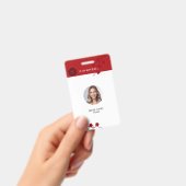 Badge Flore rouge gras (Manuel / portable)