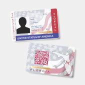 Badge FLORIDE - Carte d'identification de l'enfant - Fon (Avant & arrière)