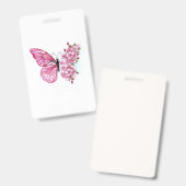 Badge Flower Butterfly (Avant & arrière)
