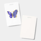 Badge Flower Sapphire Butterfly (Avant & arrière)