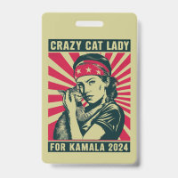 Folle Dame aux Chats Pour Kamala 2024