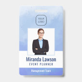 Badge Fond aquarelle Bureau professionnel (Avant)