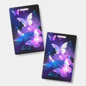 Badge Fond avec papillons de nuit (Avant & arrière)