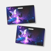 Badge Fond avec papillons nocturnes (Avant & arrière)